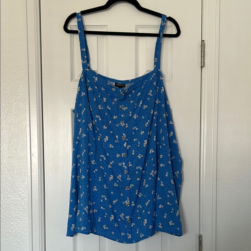 Blue Floral Women's Top